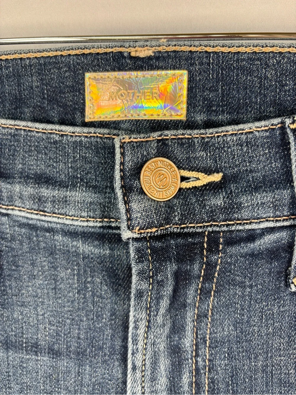 MOTHER The Insider Crop Step Fray Girl Crush Jeans Size 27
